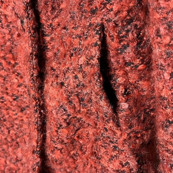 Robert Kitchen Canada Wool Blend Boucle Blazer M Double Breasted Coat Peony Blac - Picture 7 of 9